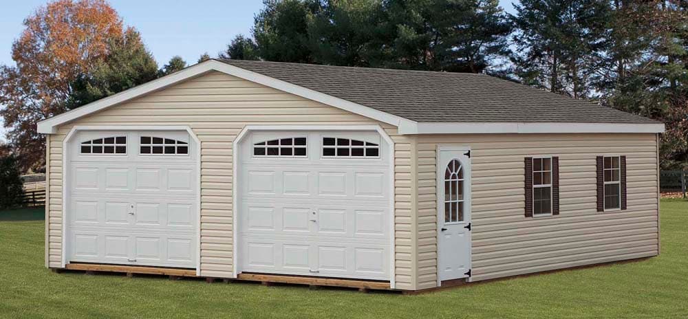 2-Car Modular Garage from Pine Ridge Barns